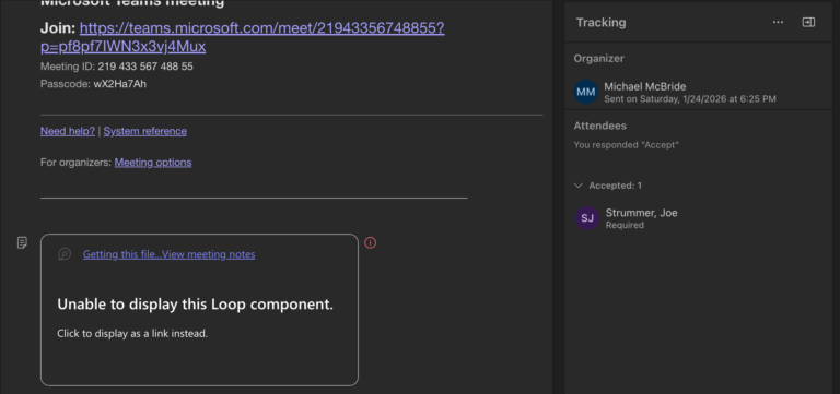 The New Teams Calendar is Coming – Complete with a bug with Loop agendas